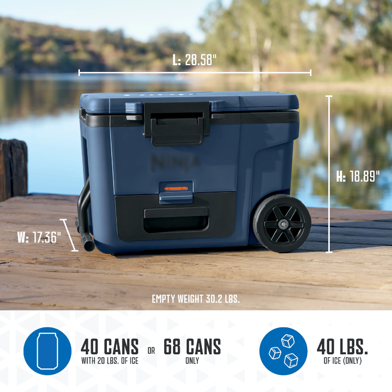 45qt Wheeled Cooler with Cold Dry Zone