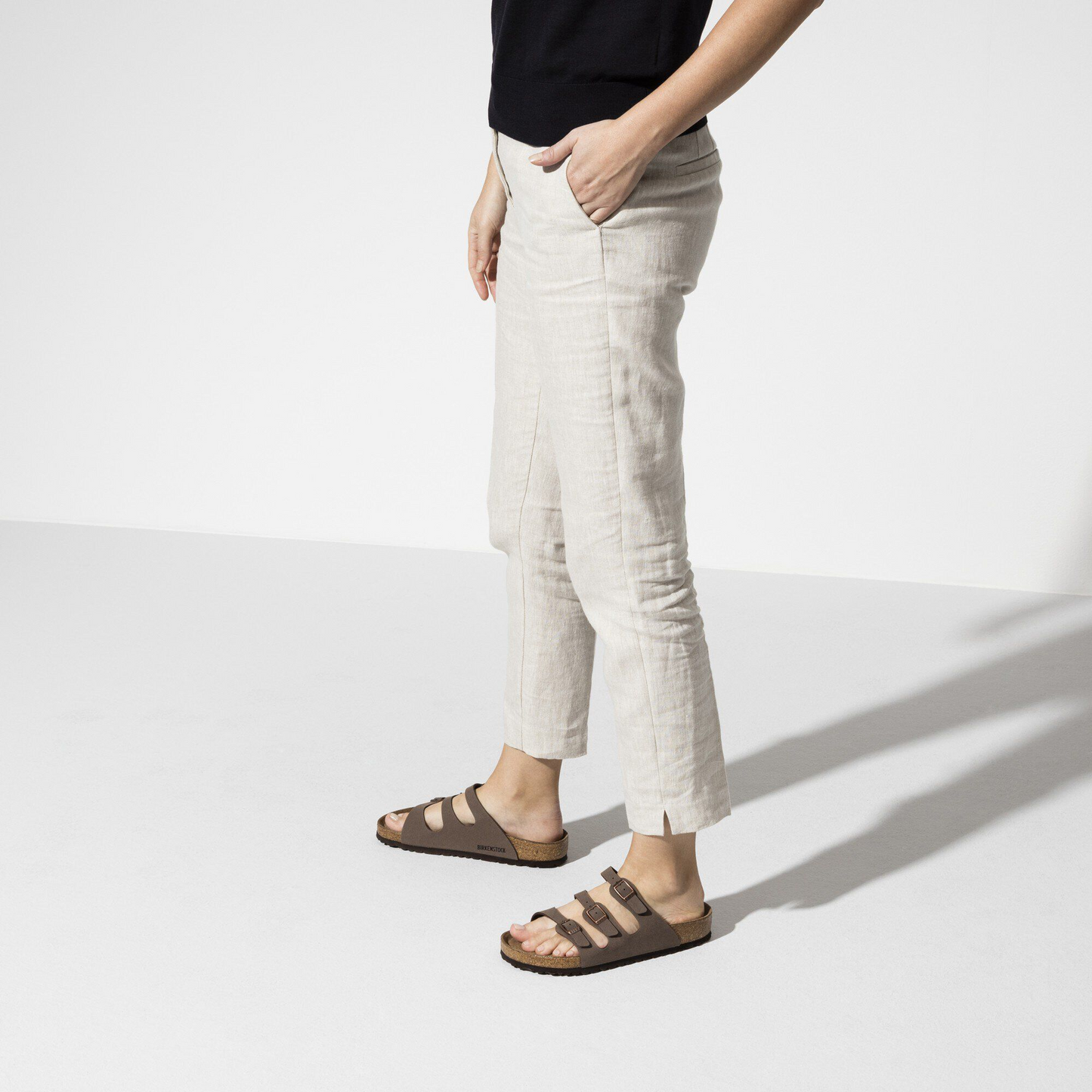 Three-Strap Comfort Footbed Slide Sandal - Florida