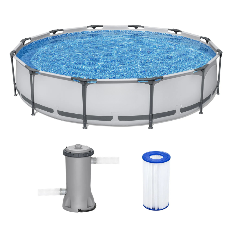 Round Above Ground Outdoor Swimming Pool with Pump
