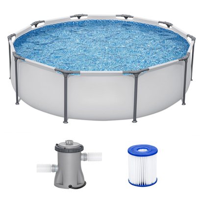 Round Above Ground Outdoor Swimming Pool with Pump