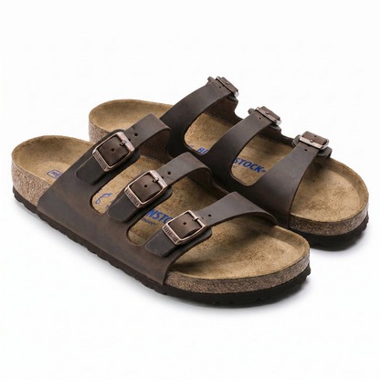 Three-Strap Comfort Footbed Slide Sandal - Florida