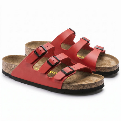 Three-Strap Comfort Footbed Slide Sandal - Florida