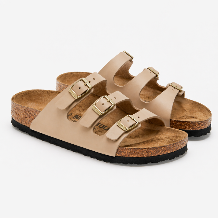 Three-Strap Comfort Footbed Slide Sandal - Florida