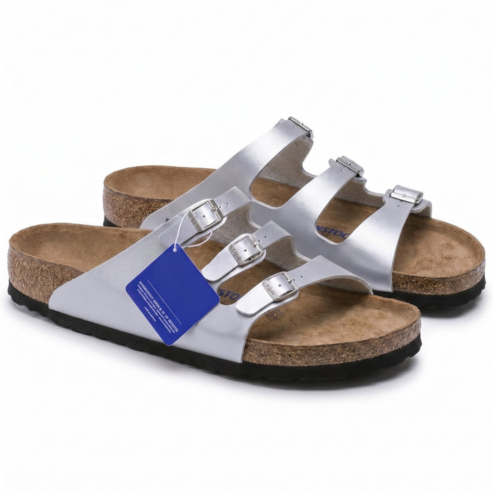 Three-Strap Comfort Footbed Slide Sandal - Florida