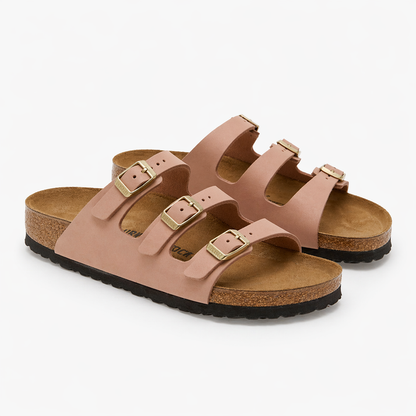 Three-Strap Comfort Footbed Slide Sandal - Florida